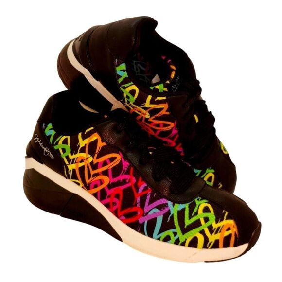 Skechers Gold Crown Heart of Hearts Leather Wedge Sneakers - Size 8 - Picture 1 of 8
